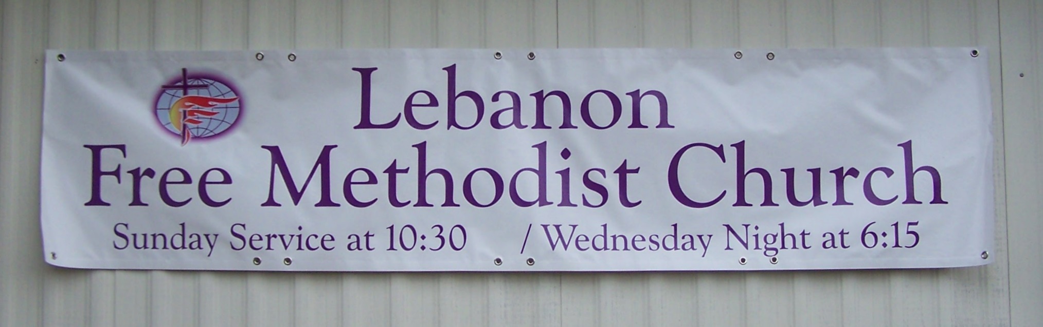 Lebanon Free Methodist Church Banner by Bason Signs